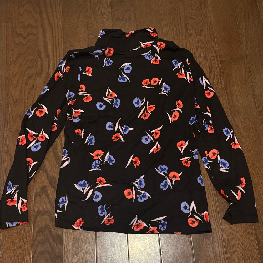 Ann Taylor Floral Turtleneck Top -Never Worn